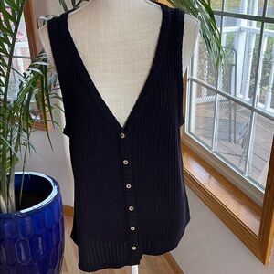 Gilli Black Textured Knit Top